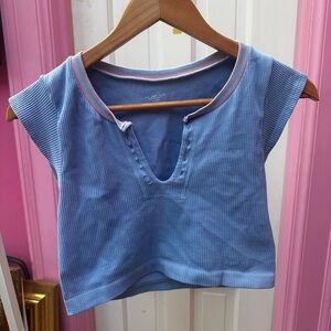 Urban Outfitters M/L blue and pink crop top